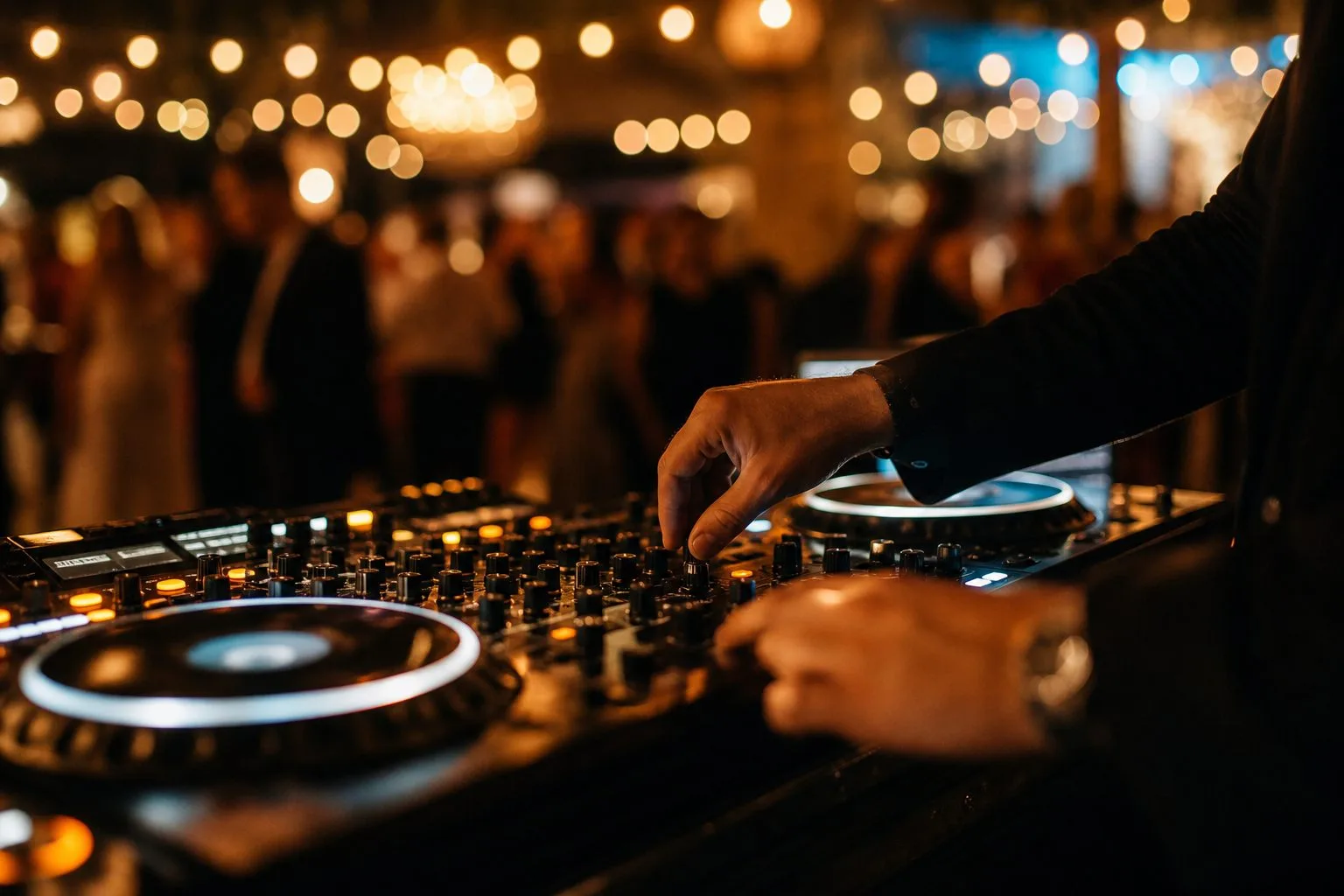 Ruke DJ izvođača na profesionalnoj mikseti